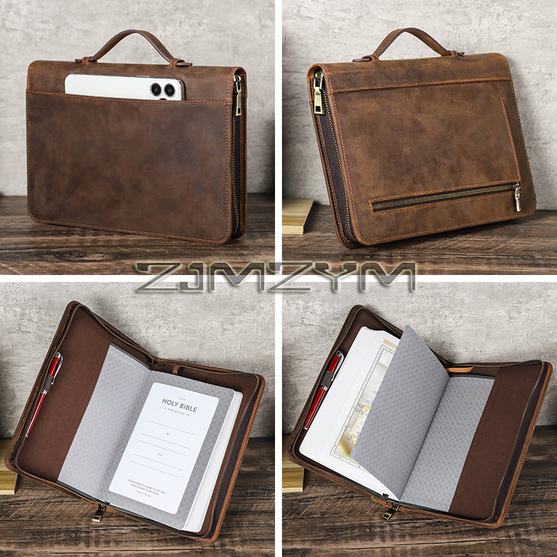 Stationery Supply Business - Retro Skórzana Okładka na Notatnik Ręcznie