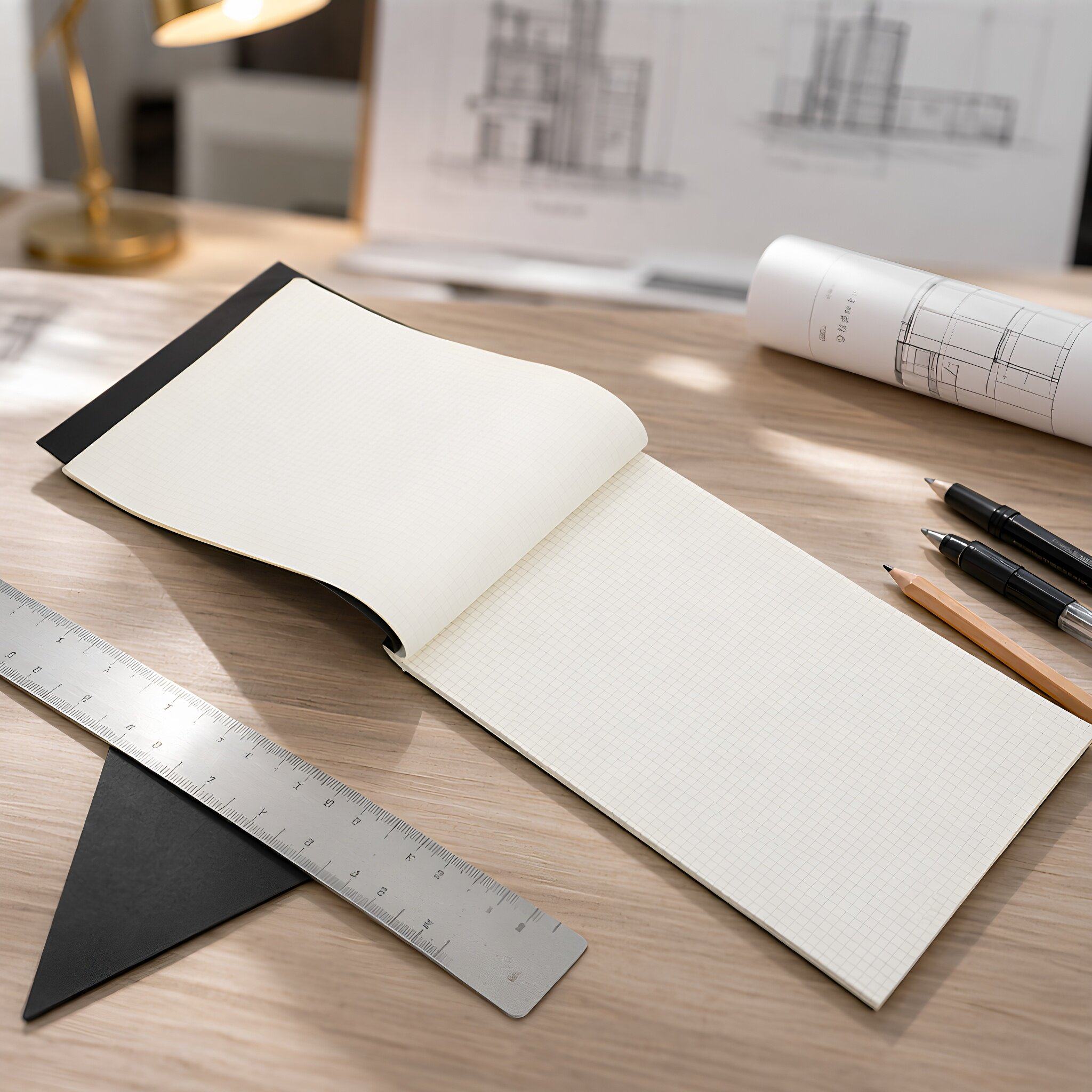Graph Paper Pad - 80 arkuszy papieru rysunkowego w kratkę,