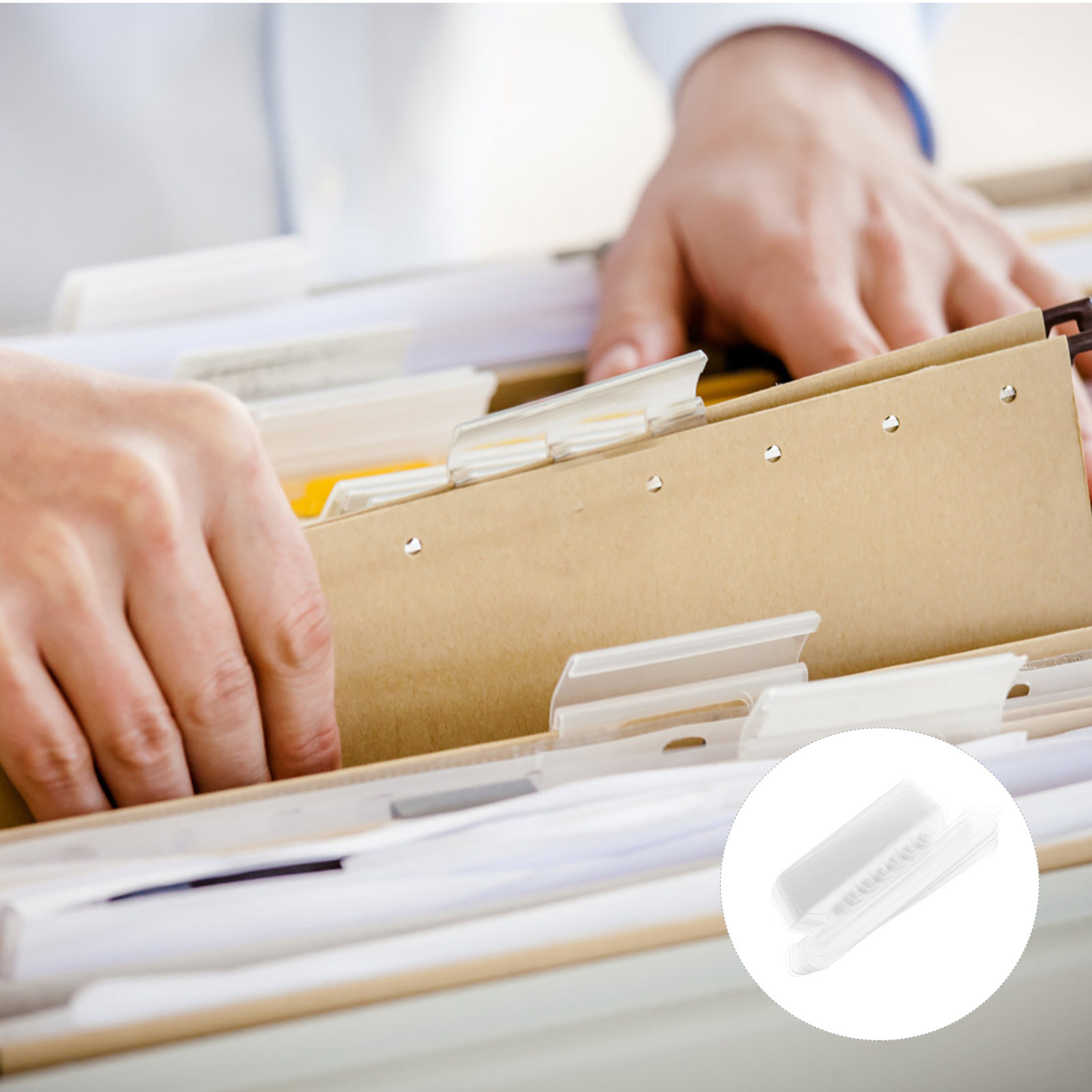 File Folder Hanging - Zestaw 100 sztuk zakładek do segregatorów,