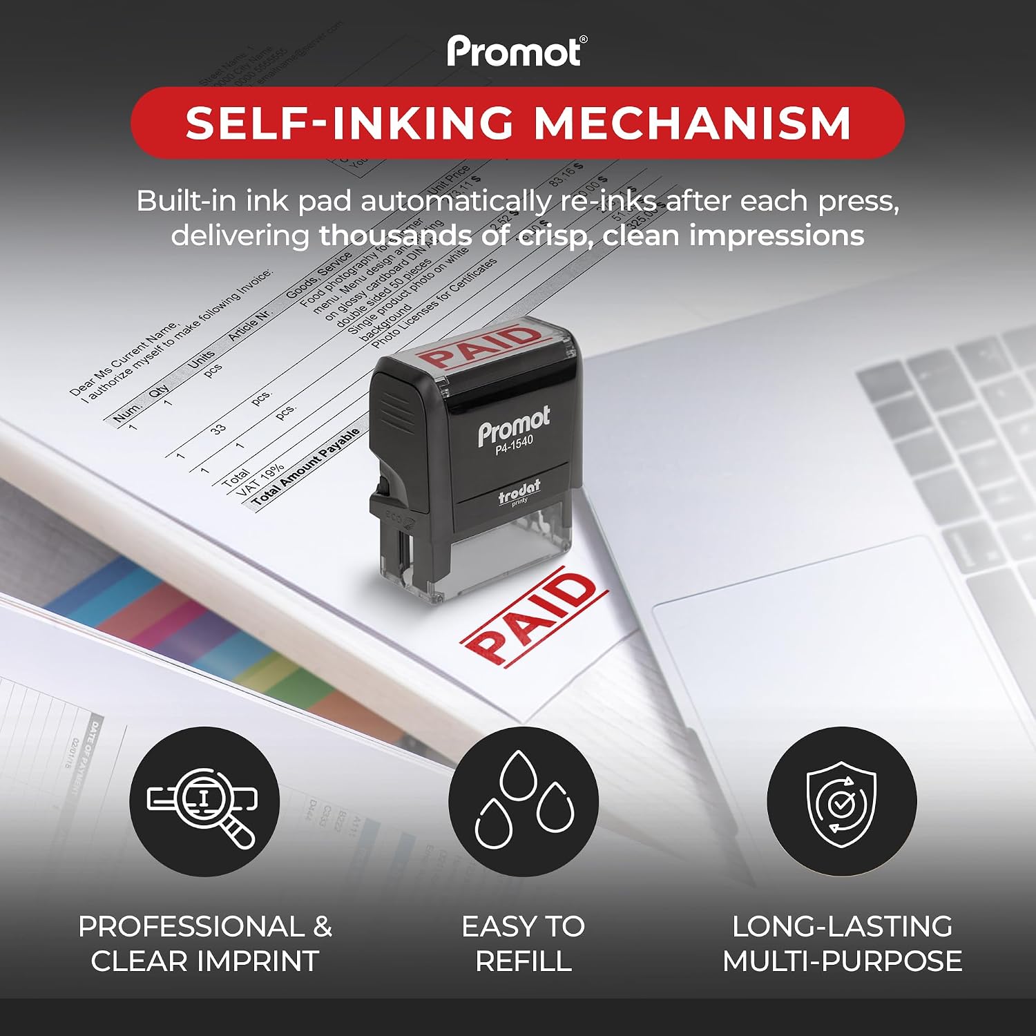 Samonakładający się stempel z  – Self Inking Stamp recenzja i cena